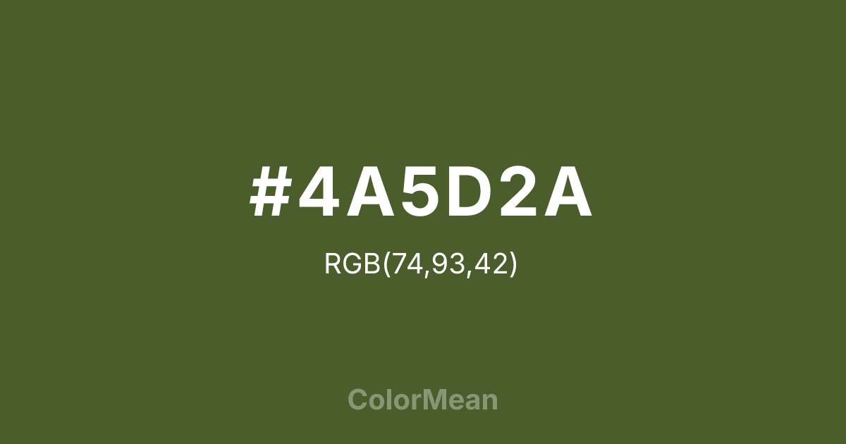 #4A5D2A color swatch
