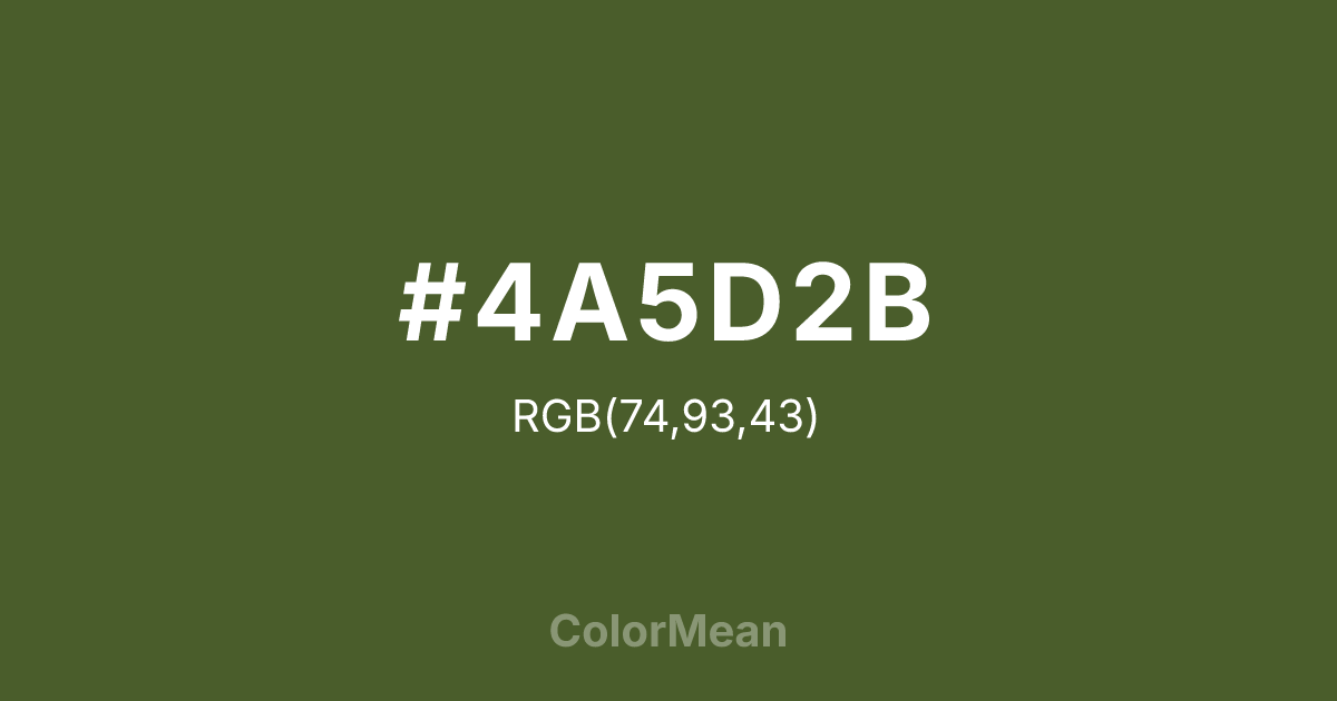 #4A5D2B color swatch
