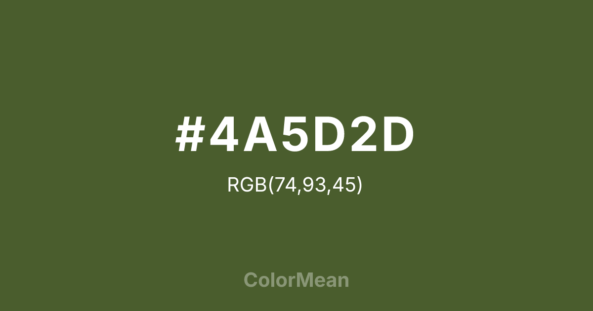 #4A5D2D color swatch