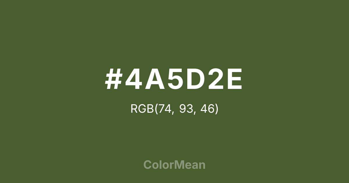 #4A5D2E color swatch