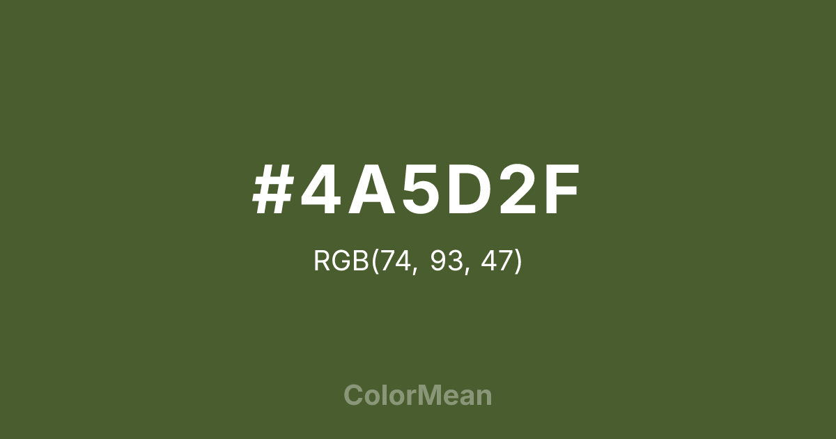 #4A5D2F color swatch