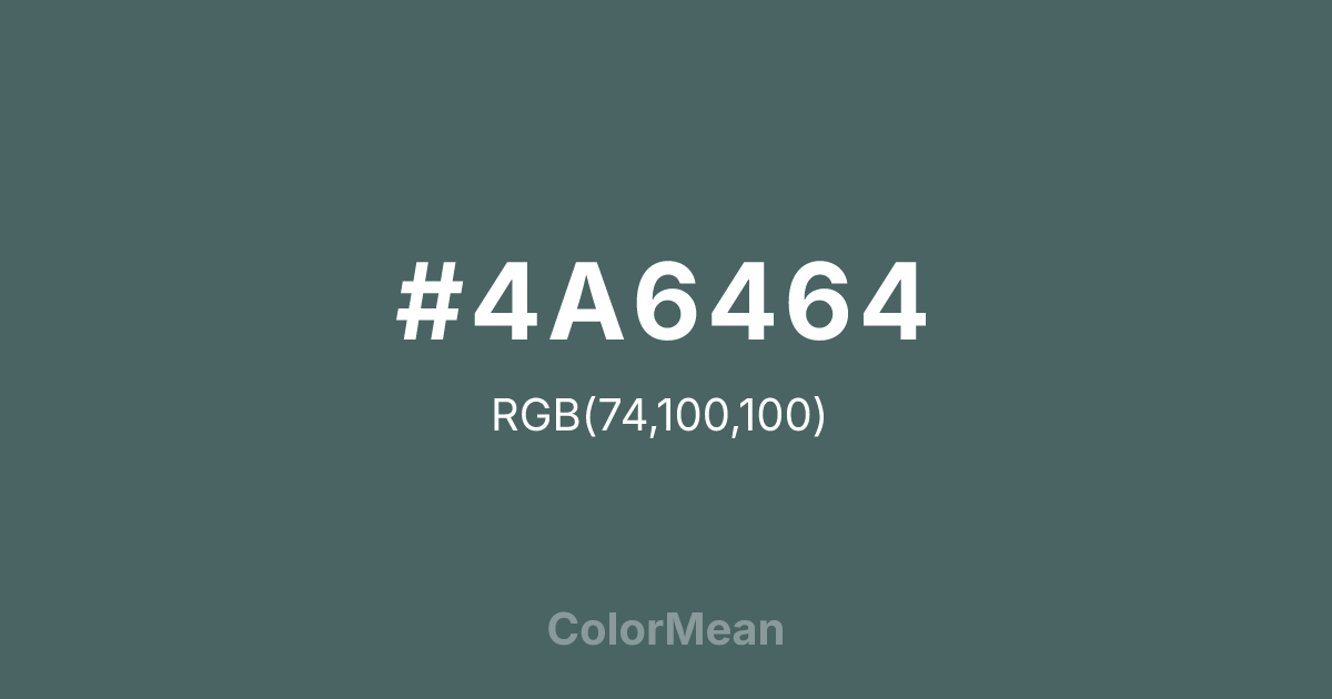 #4A6464 color swatch