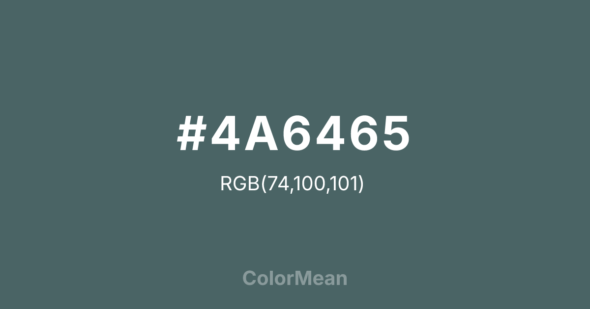 #4A6465 color swatch