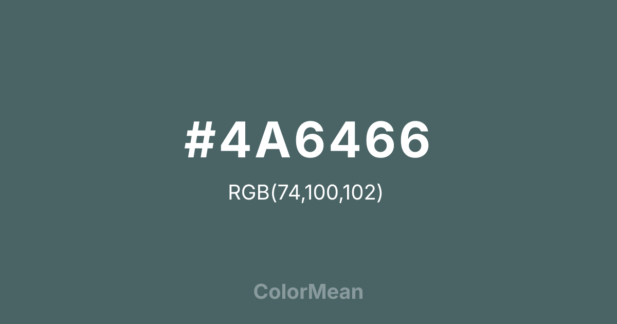 #4A6466 color swatch