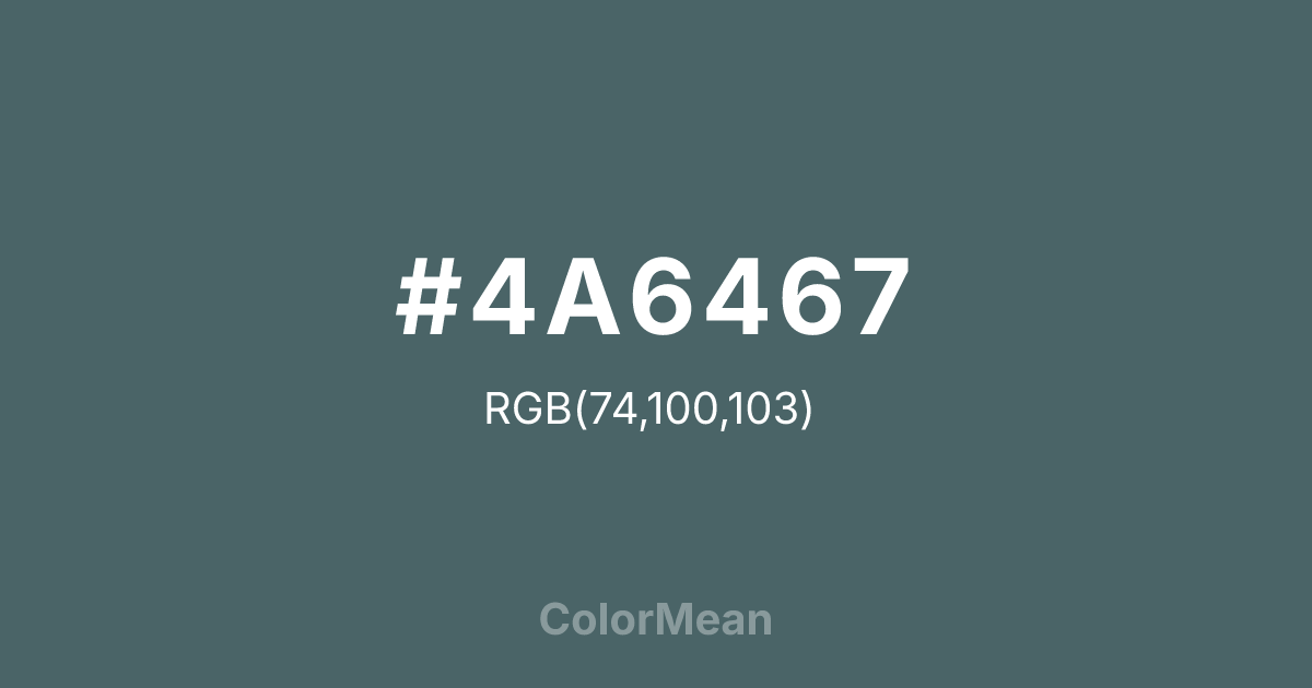 #4A6467 color swatch