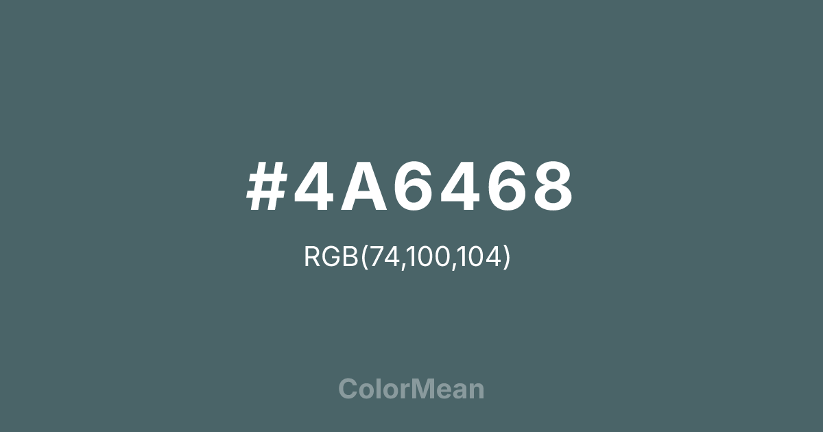 #4A6468 color swatch