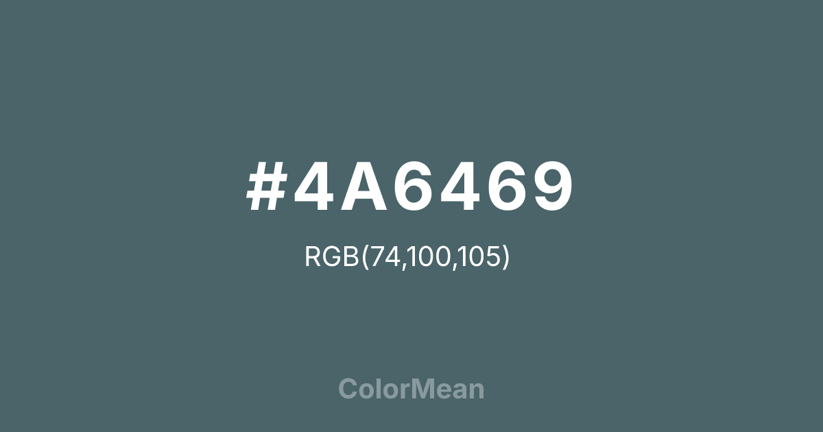 #4A6469 color swatch