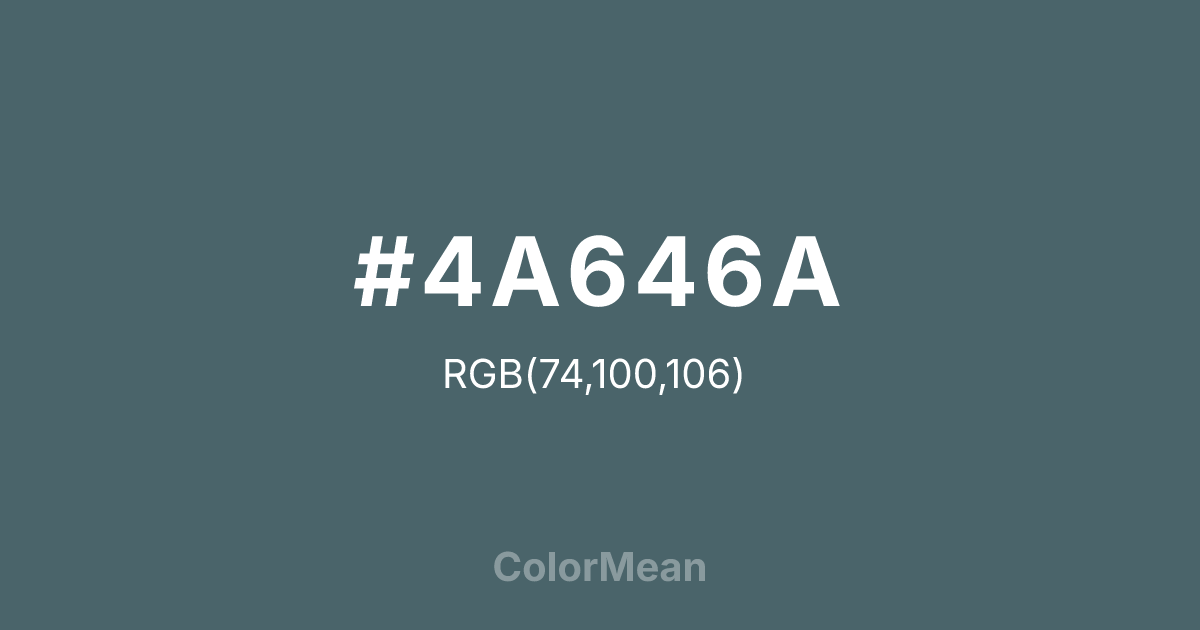 #4A646A color swatch
