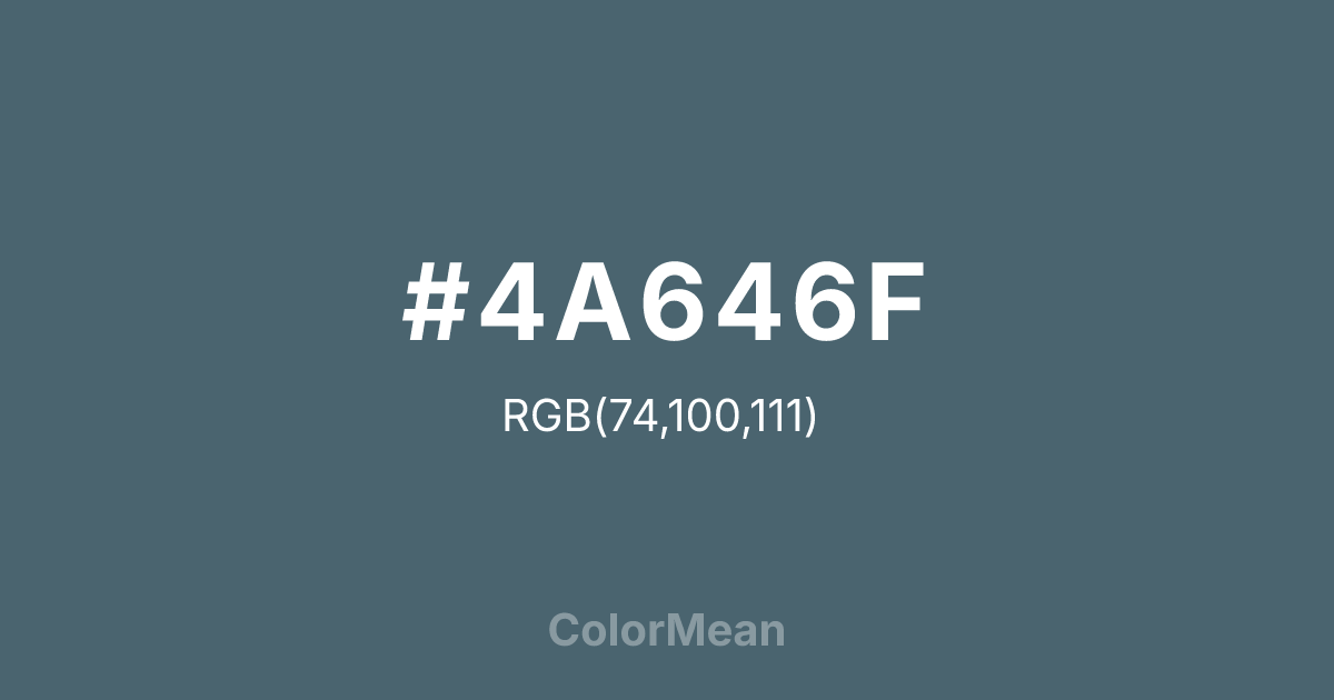 #4A646F color swatch