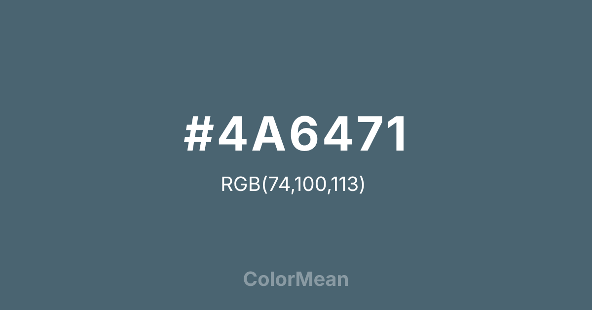 #4A6471 color swatch