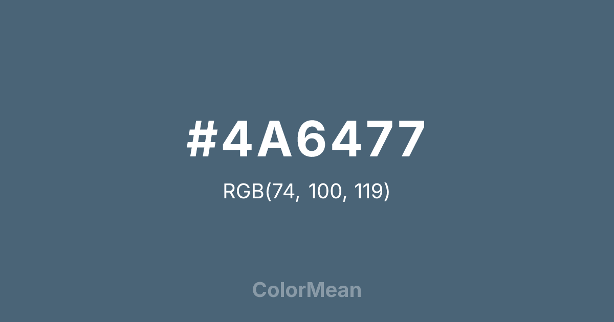 #4A6477 color swatch
