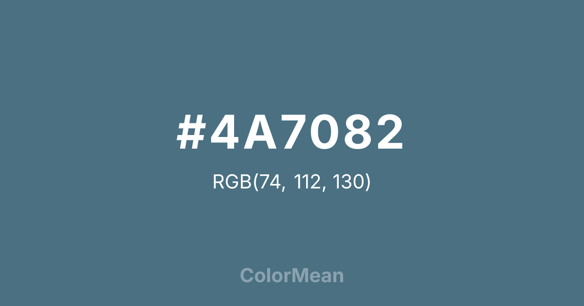 #4A7082 color swatch