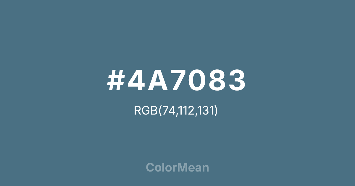 #4A7083 color swatch