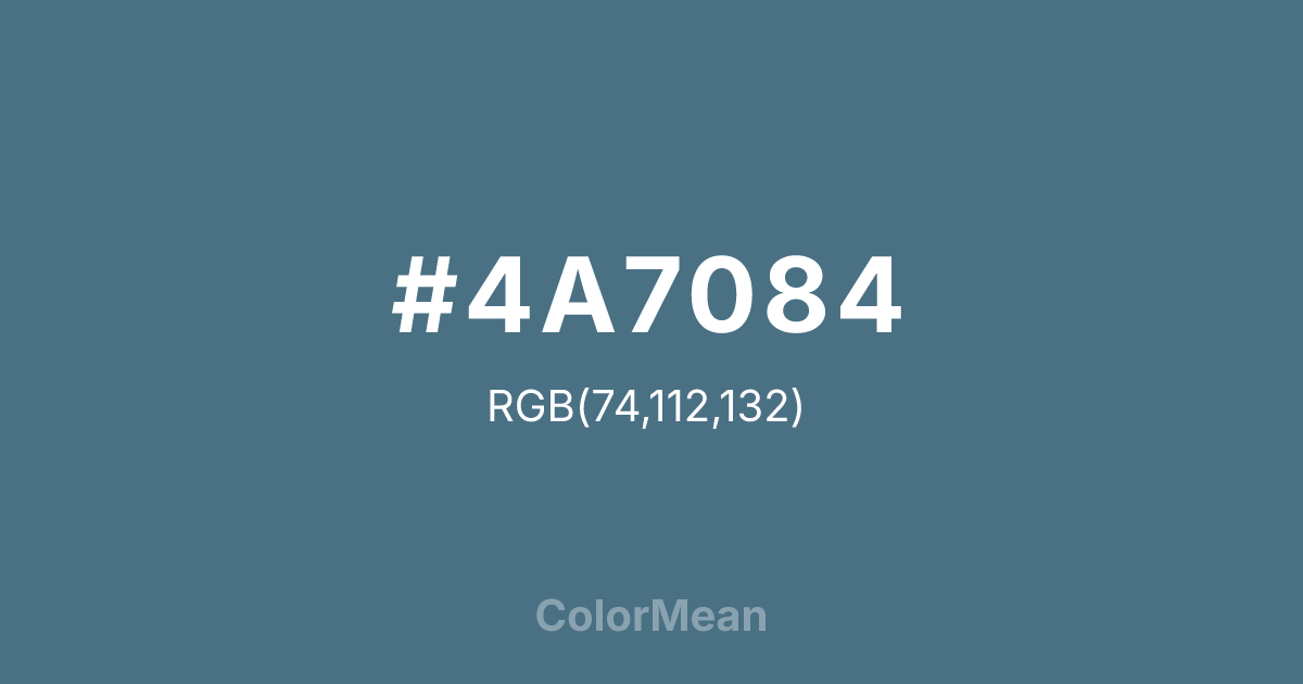 #4A7084 color swatch