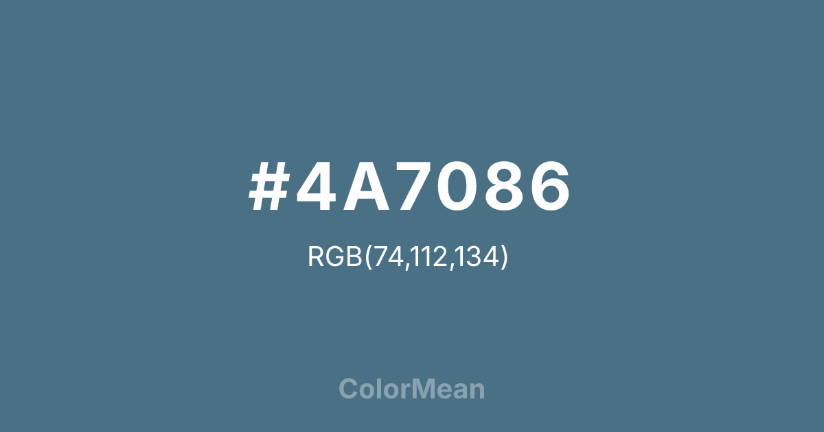 #4A7086 color swatch