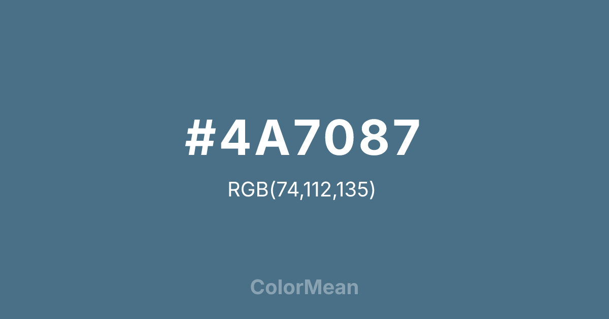 #4A7087 color swatch