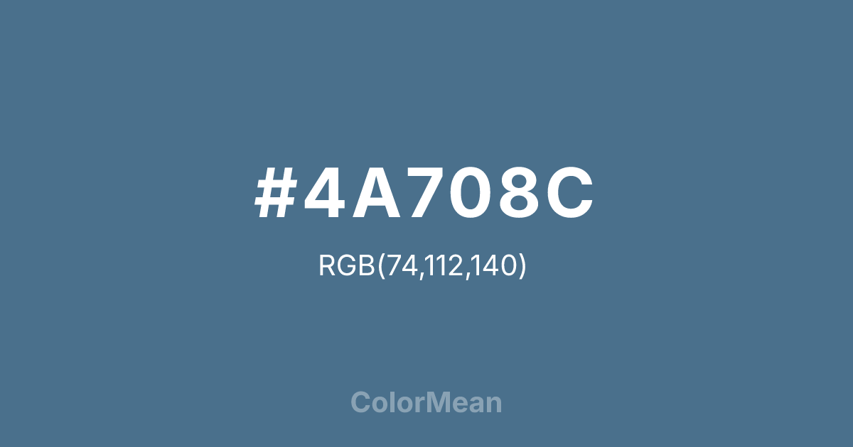 #4A708C color swatch