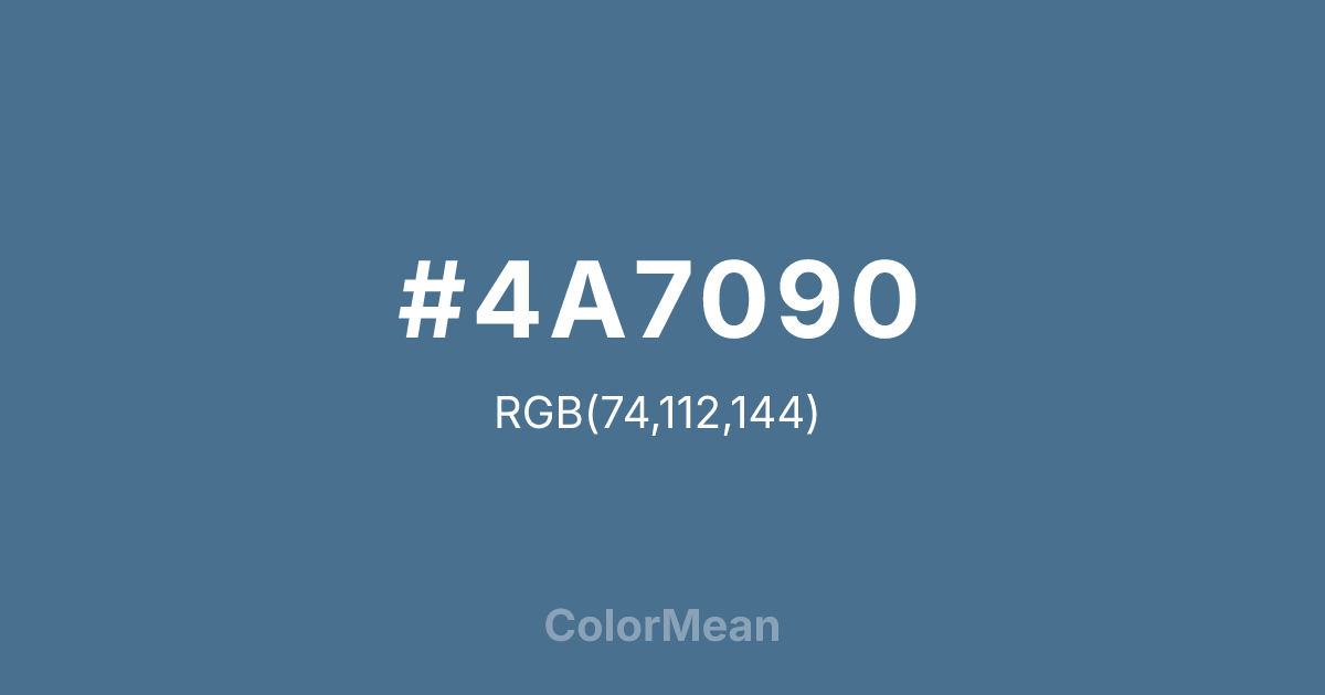 #4A7090 color swatch