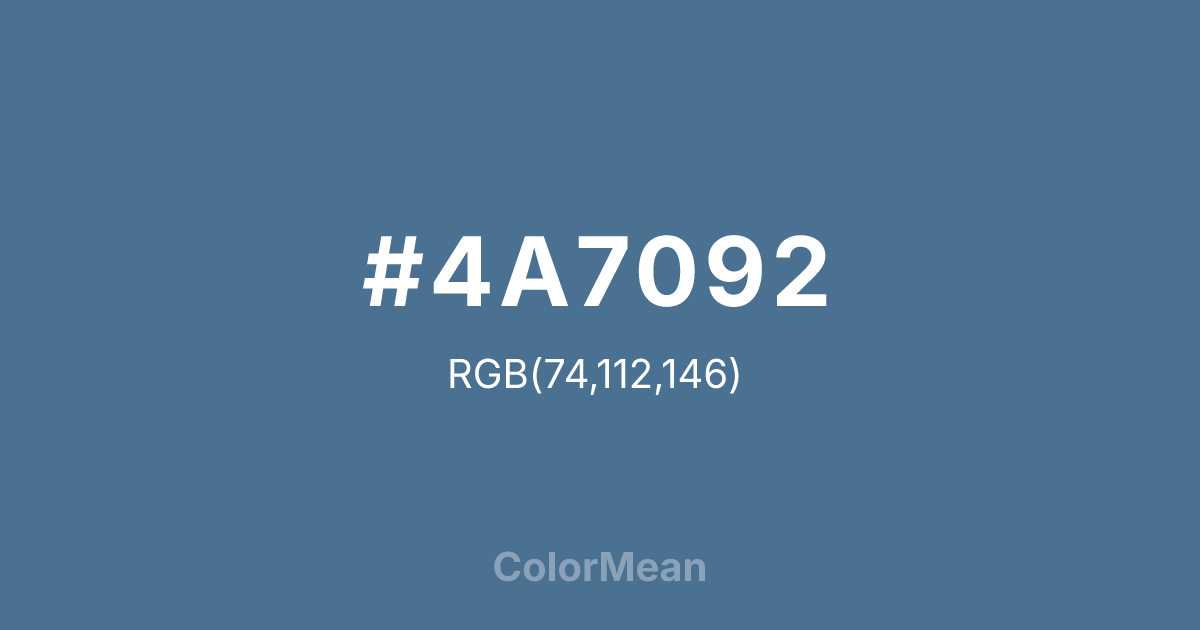 #4A7092 color swatch