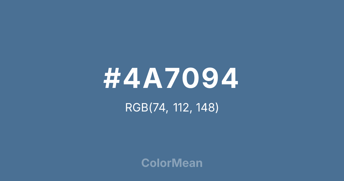 #4A7094 color swatch