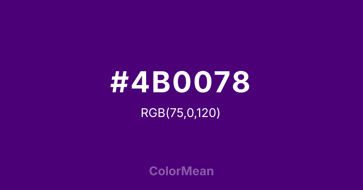 #4B0078 color swatch