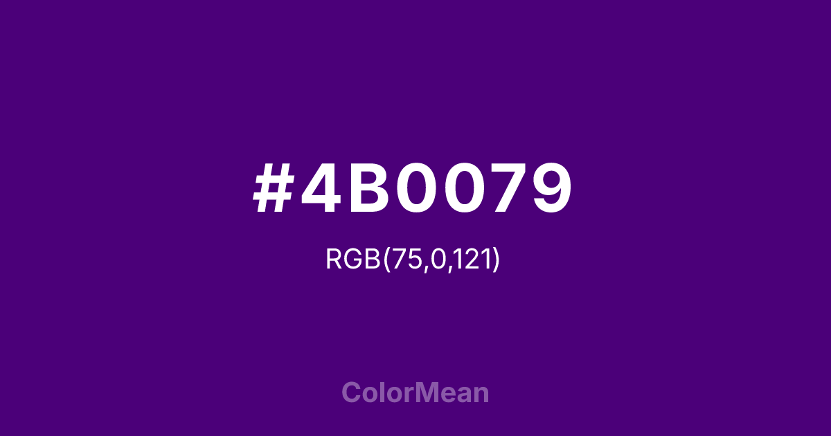 #4B0079 color swatch