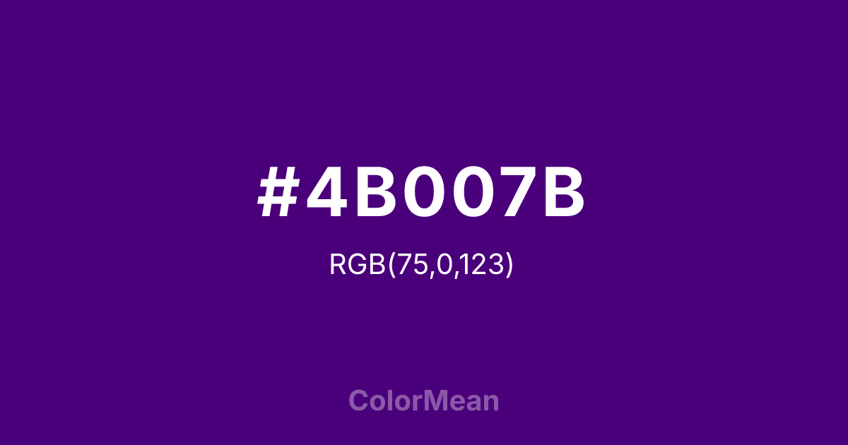 #4B007B color swatch