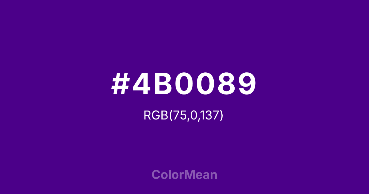#4B0089 color swatch