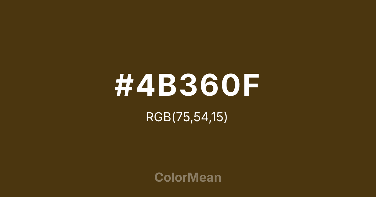 #4B360F color swatch