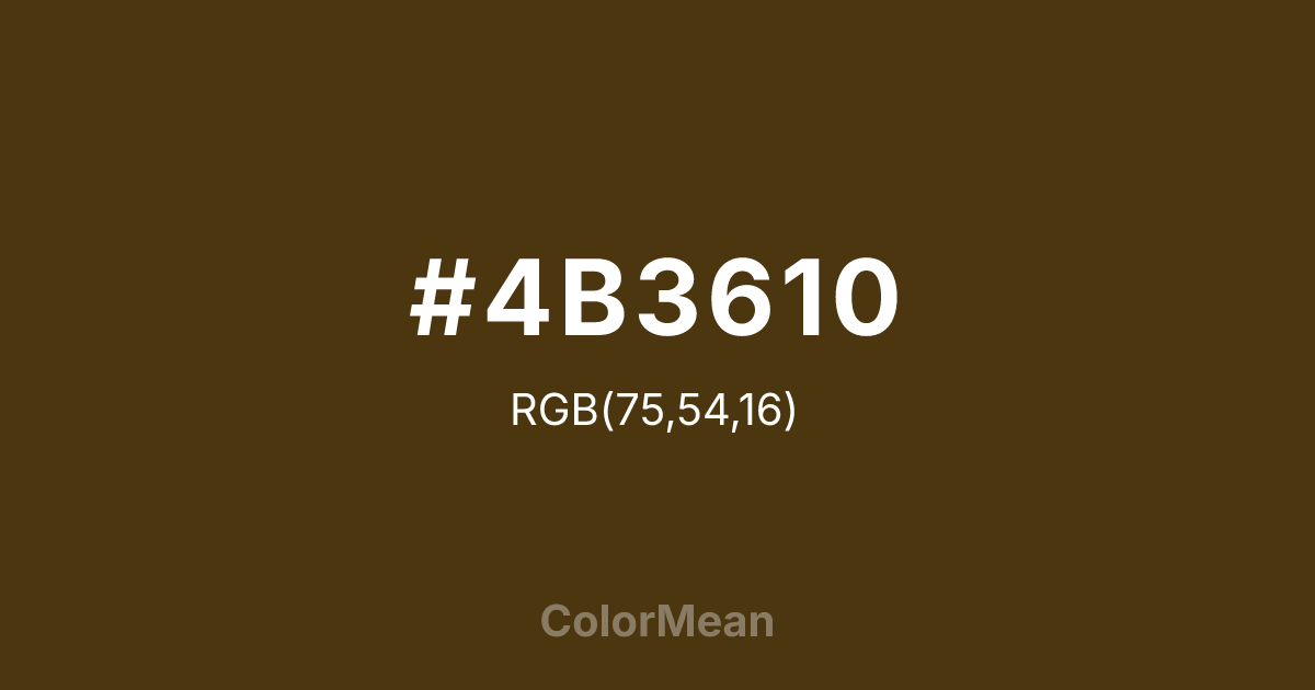 #4B3610 color swatch