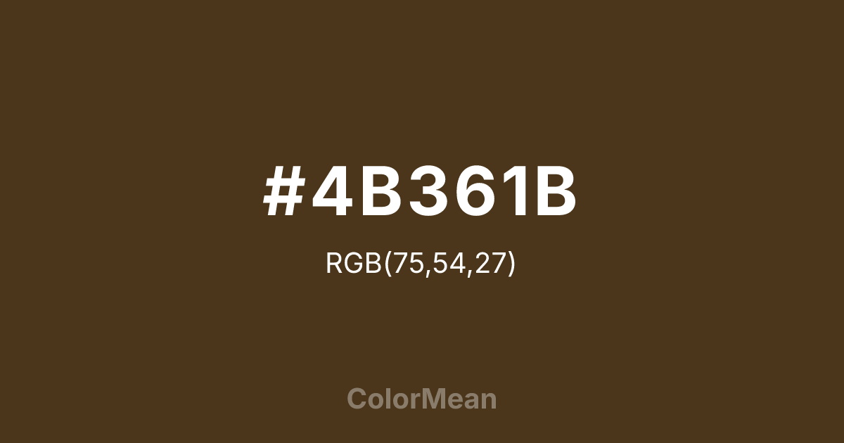 #4B361B color swatch