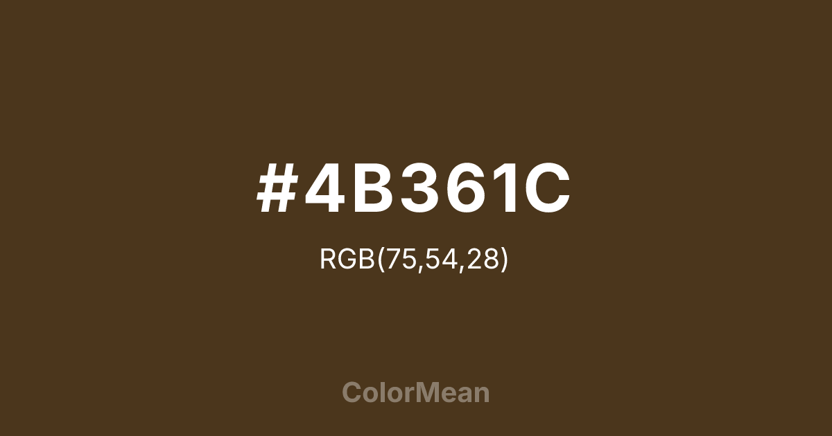 #4B361C color swatch