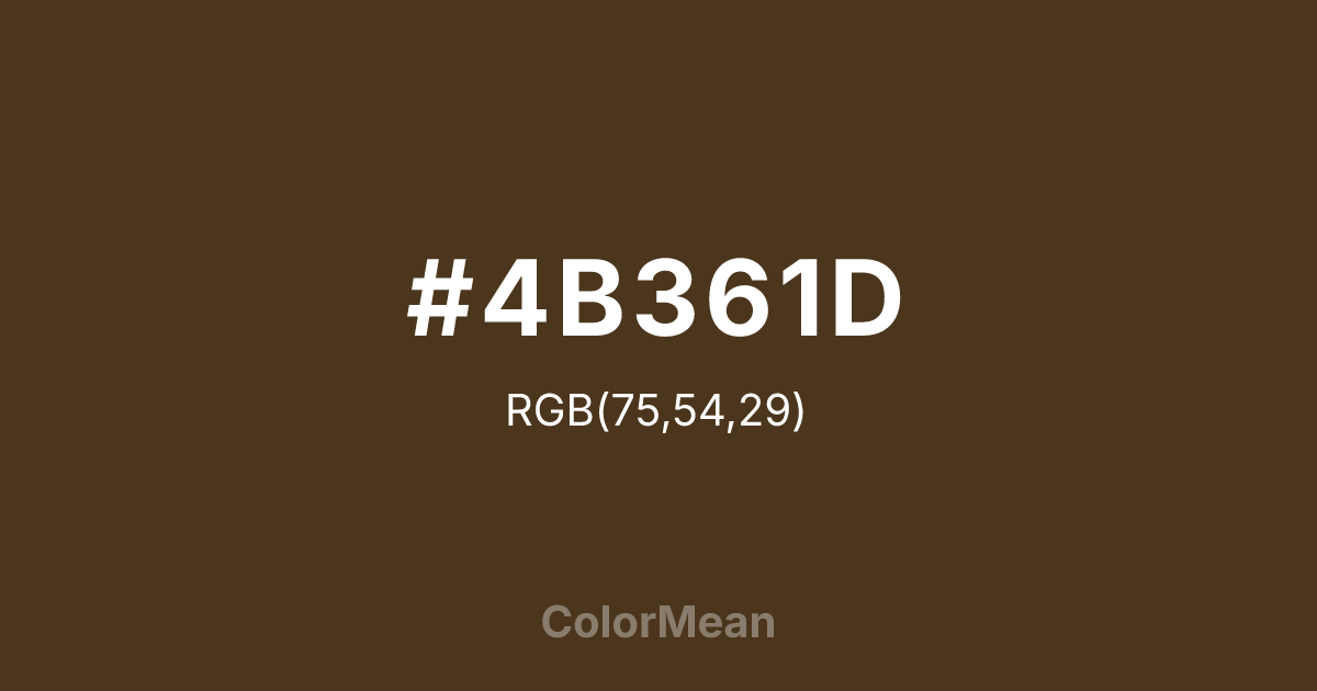 #4B361D color swatch