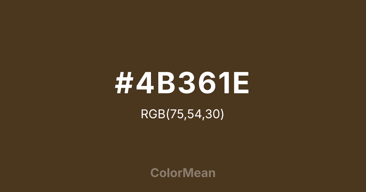 #4B361E color swatch