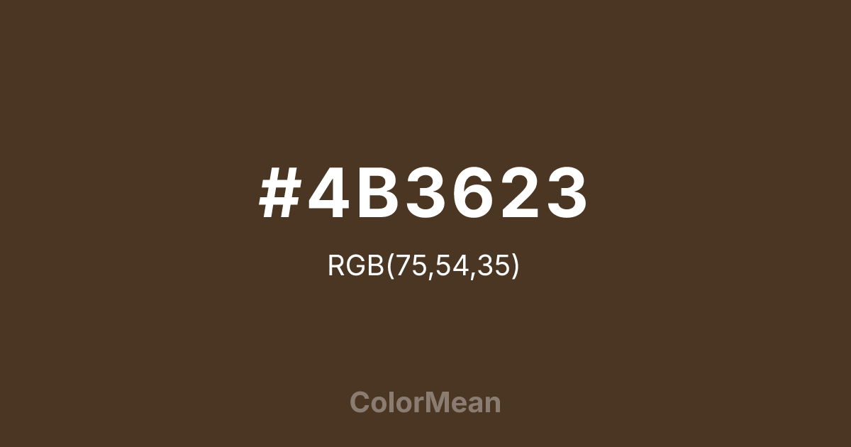 #4B3623 color swatch