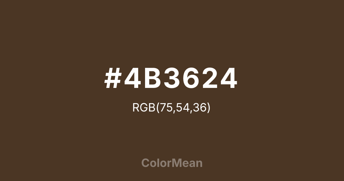 #4B3624 color swatch
