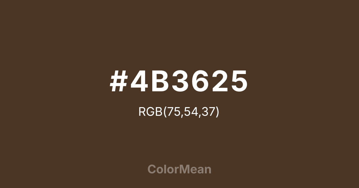 #4B3625 color swatch