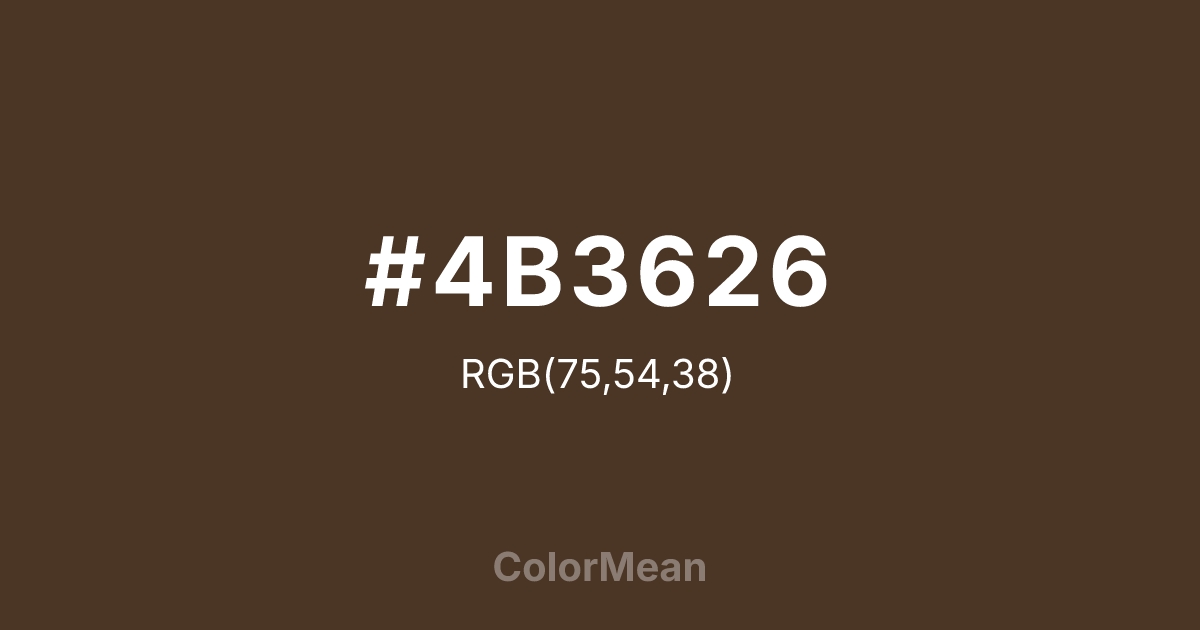 #4B3626 color swatch