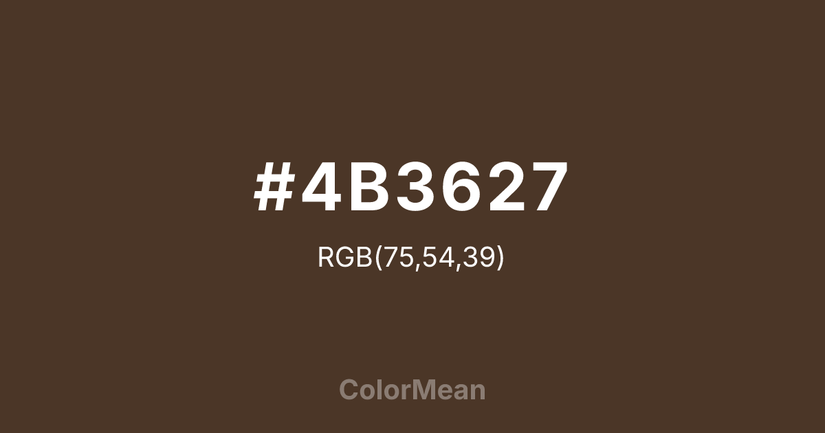 #4B3627 color swatch