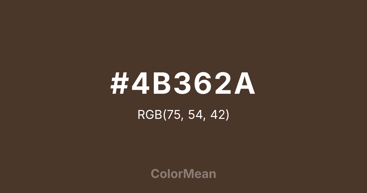 #4B362A color swatch