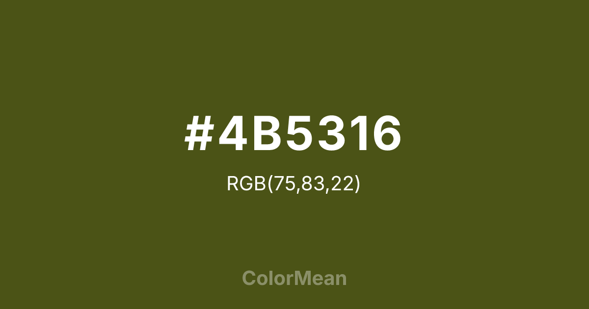 #4B5316 color swatch