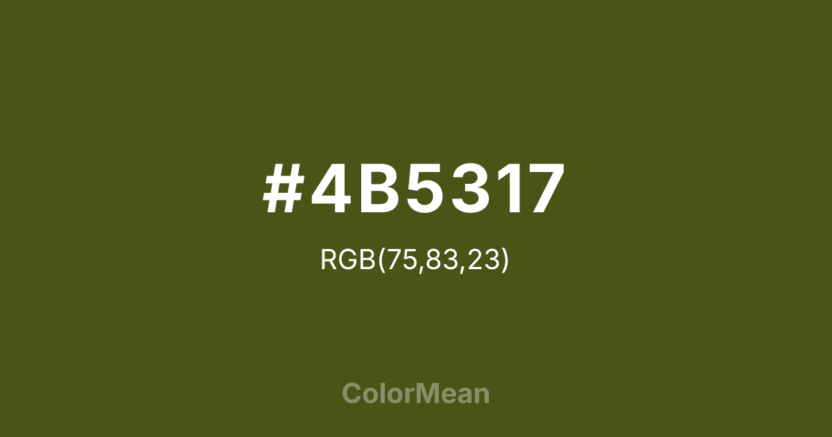 #4B5317 color swatch