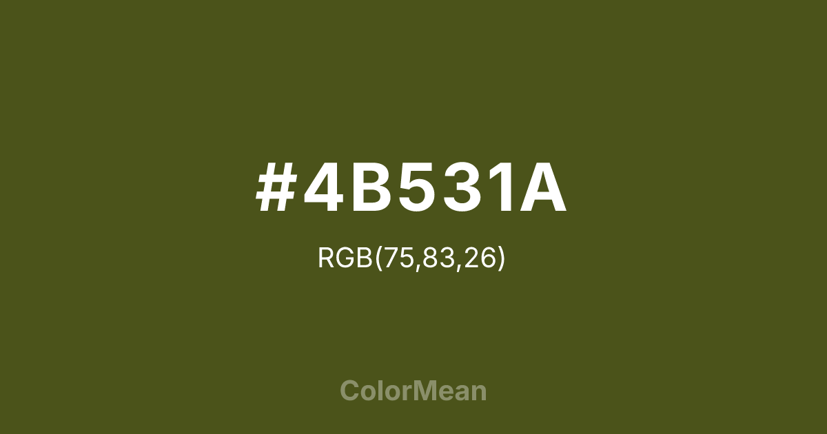 #4B531A color swatch
