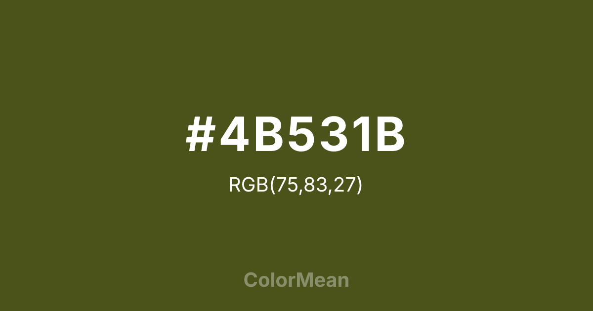 #4B531B color swatch