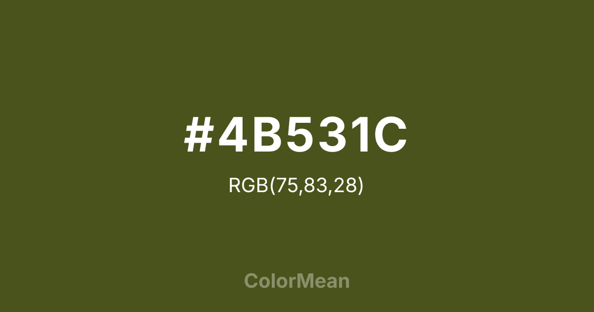 #4B531C color swatch