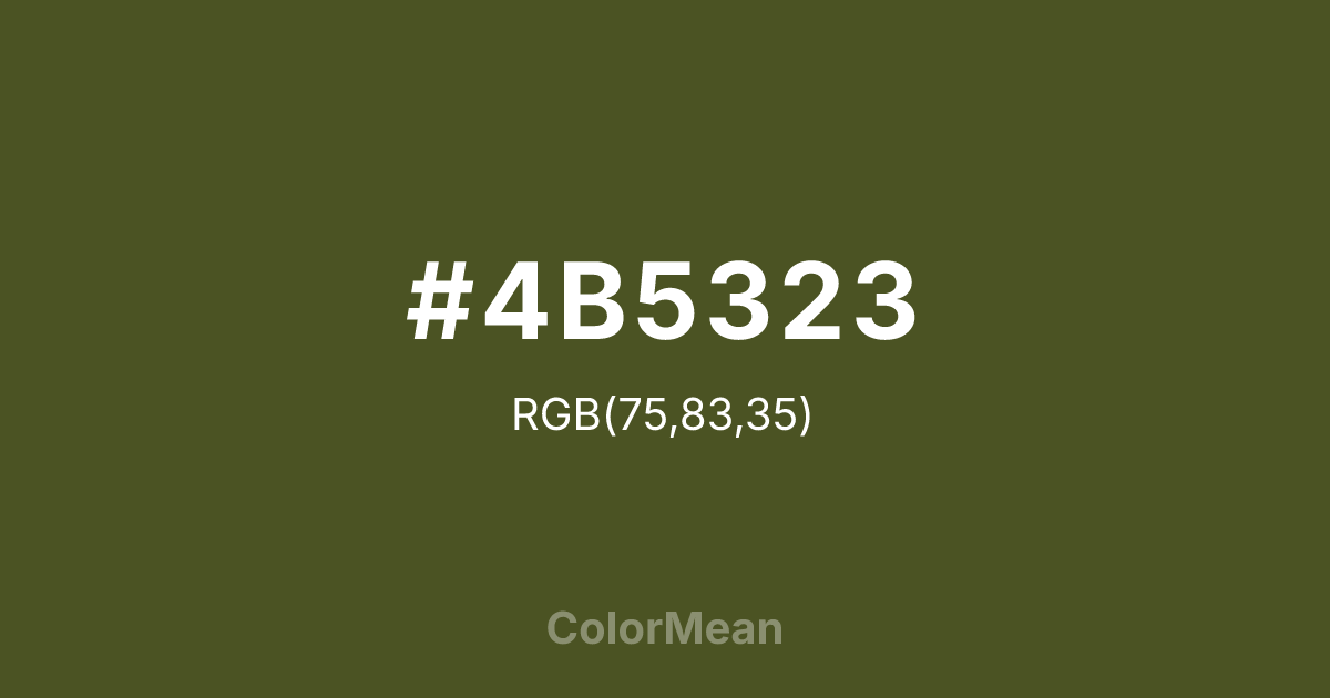 #4B5323 color swatch