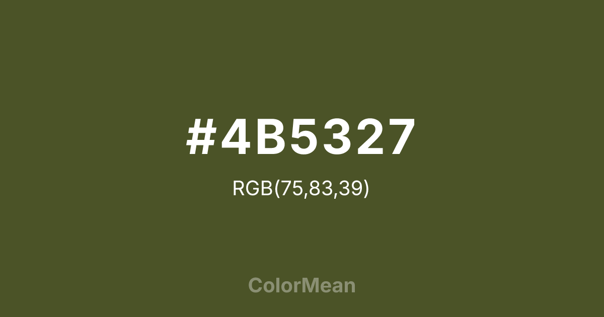 #4B5327 color swatch
