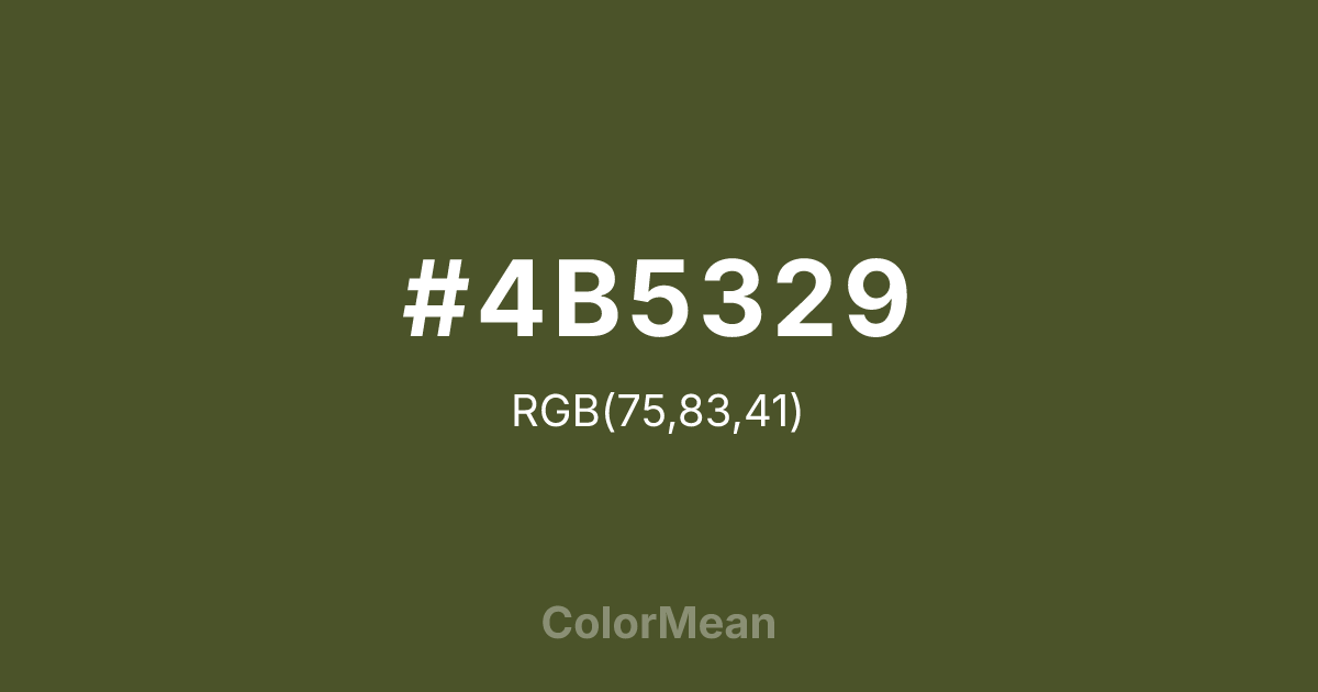 #4B5329 color swatch