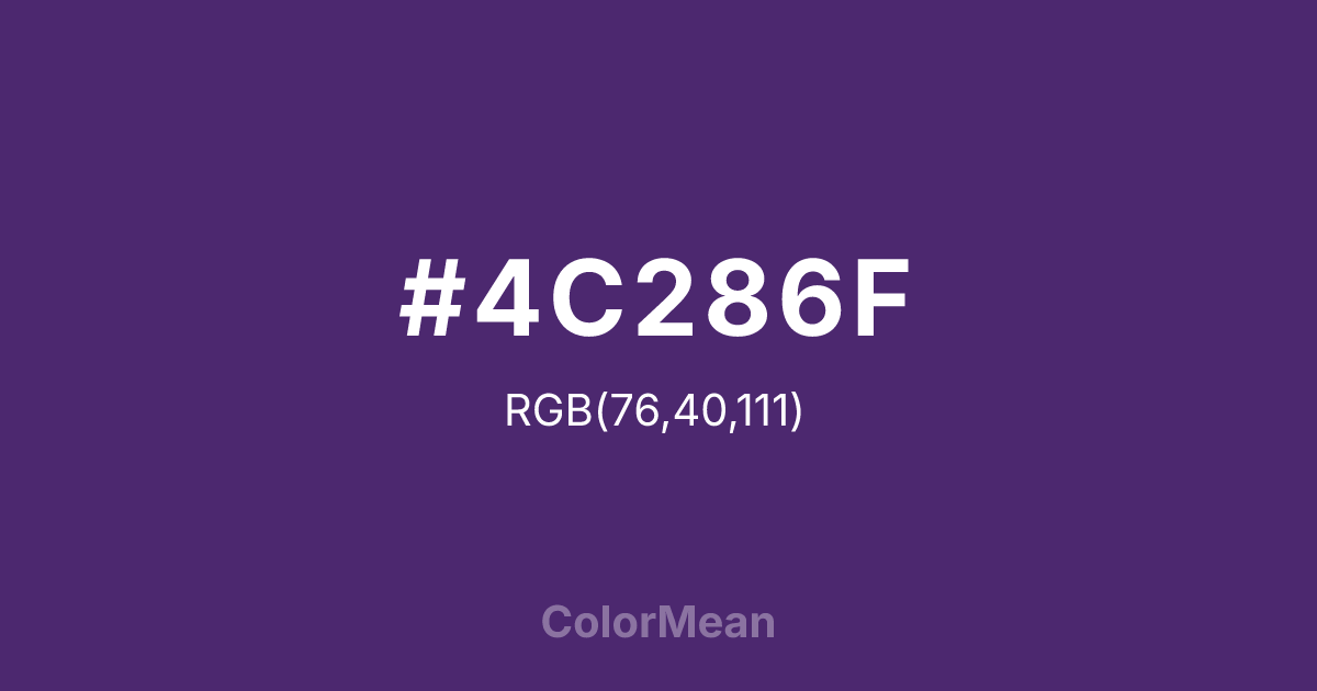 #4C286F color swatch