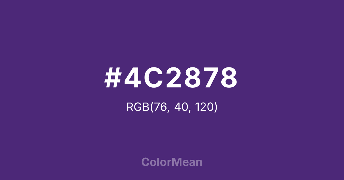 #4C2878 color swatch